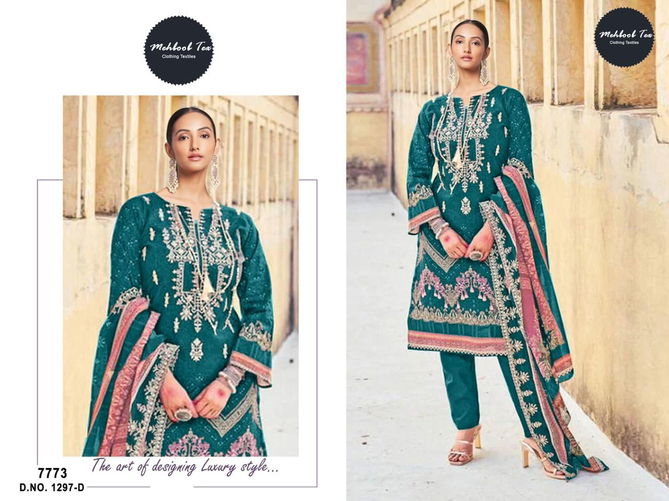 1297 A To C By Mehbbob Tex Cotton Embroidery Pakistani Suits Wholesale Suppliers In India